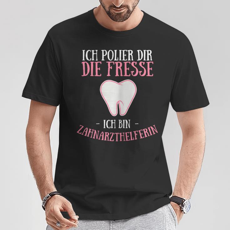 Women's Ich Polier Dir Die Fresse Ich Bin Zahnarzthhelfer T-Shirt Lustige Geschenke