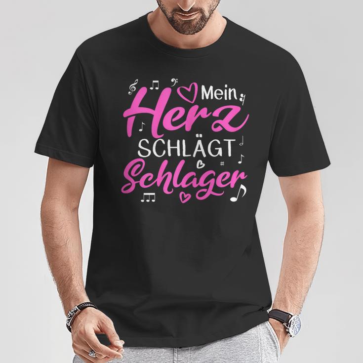 Women's Mein Herz Schlagermusik Bat Princess T-Shirt Lustige Geschenke