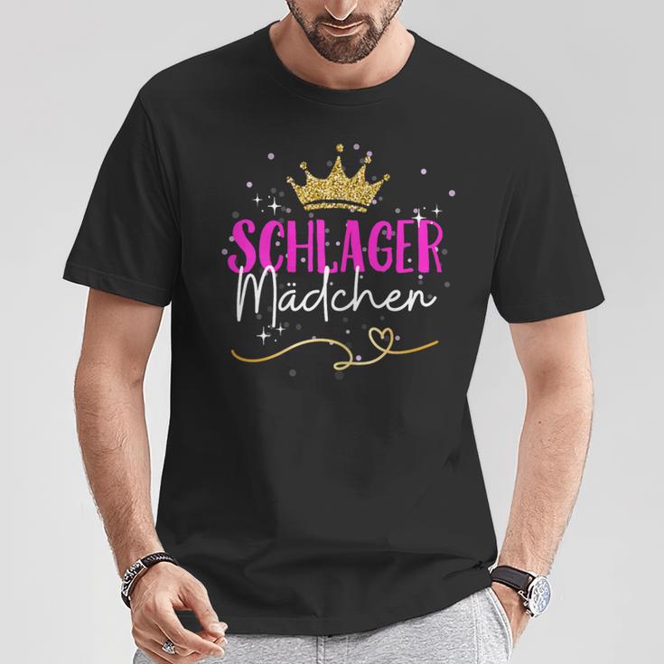 Women's Schlager Girls Schlager Queen 2024 Hit Party Outfit T-Shirt Lustige Geschenke