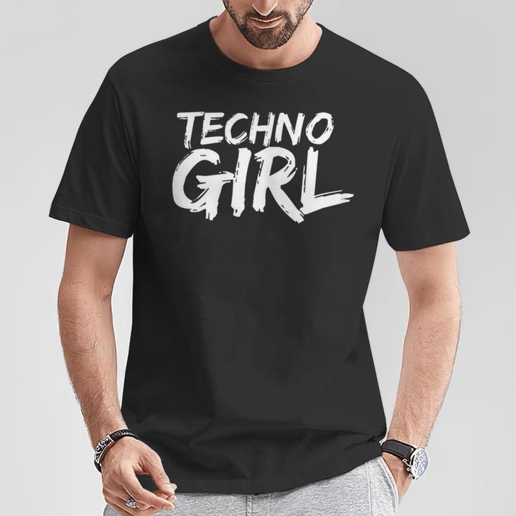 Women's Techno Girl Slogan Edm House Music Festival T-Shirt Lustige Geschenke