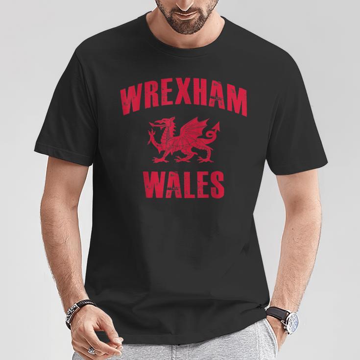 Wrexham Wales Retrointage T-Shirt Lustige Geschenke