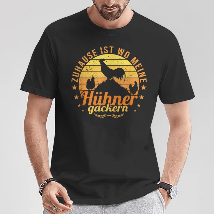 Zuhause Ist Wo Meine Hühner Gackern T-Shirt Lustige Geschenke