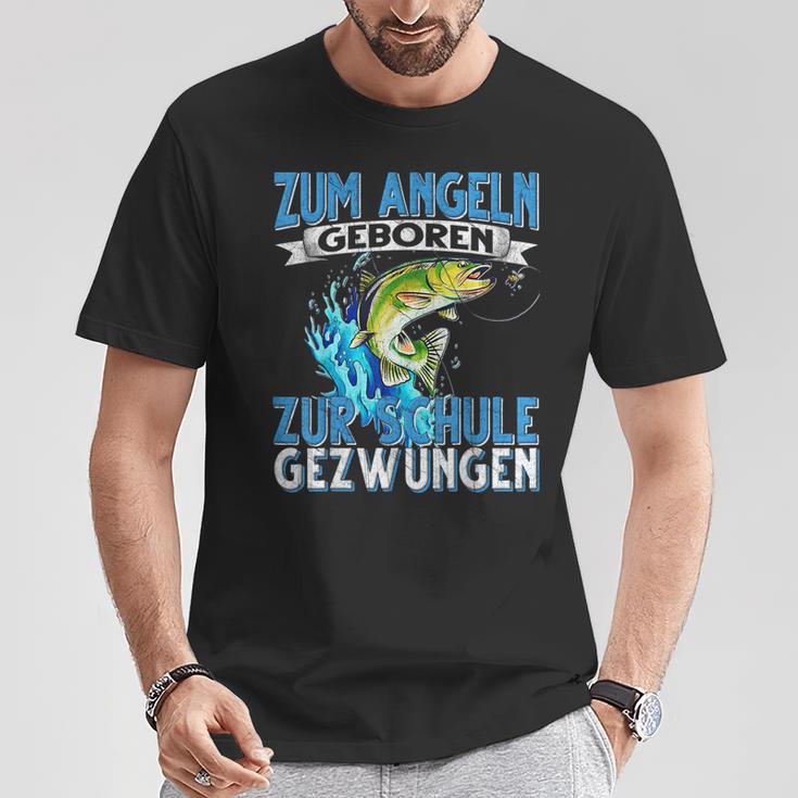 Zum Fishing Geboren Zur Schule Gezzwungen Fishing Fishing S T-Shirt Lustige Geschenke