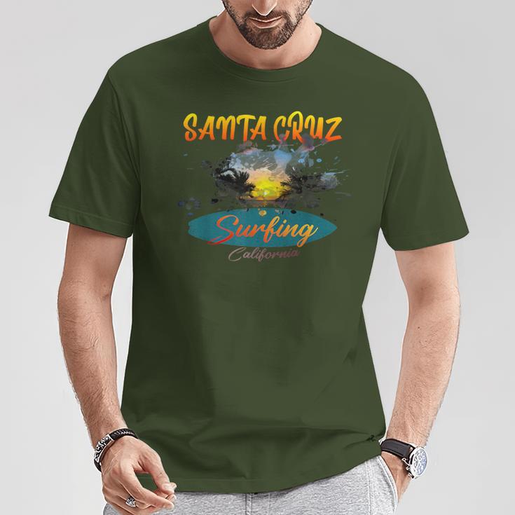 California Santa Cruz Surfing T-Shirt Lustige Geschenke