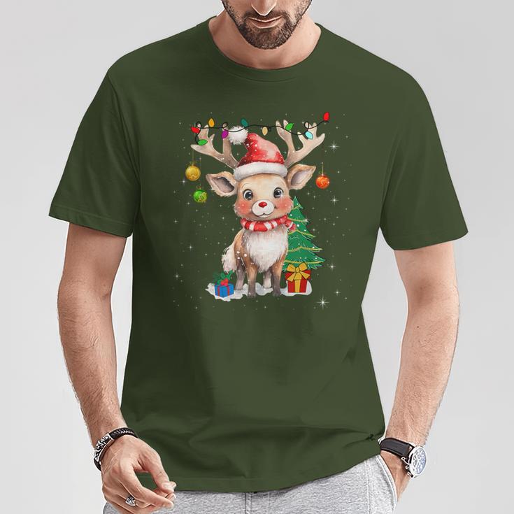 Christmas Children Reindeer Red Nose T-Shirt Lustige Geschenke