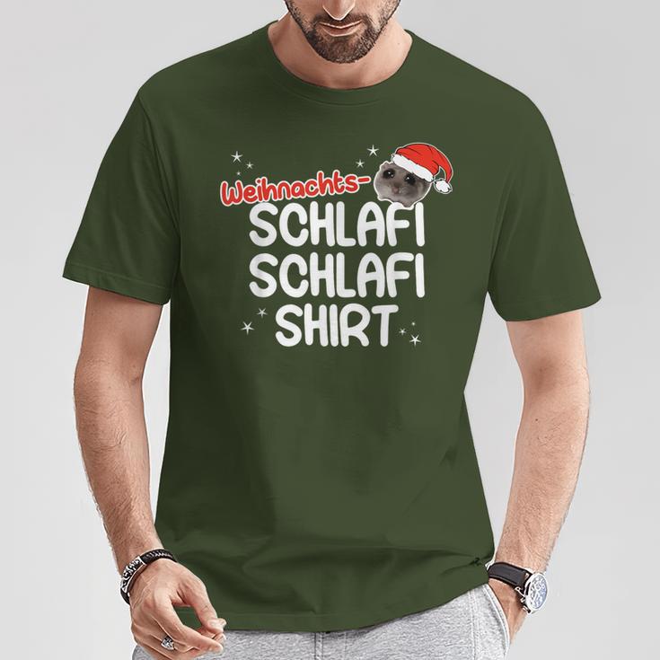 Christmas Sleep Sad Hamster Schlafi Schlafi T-Shirt Lustige Geschenke