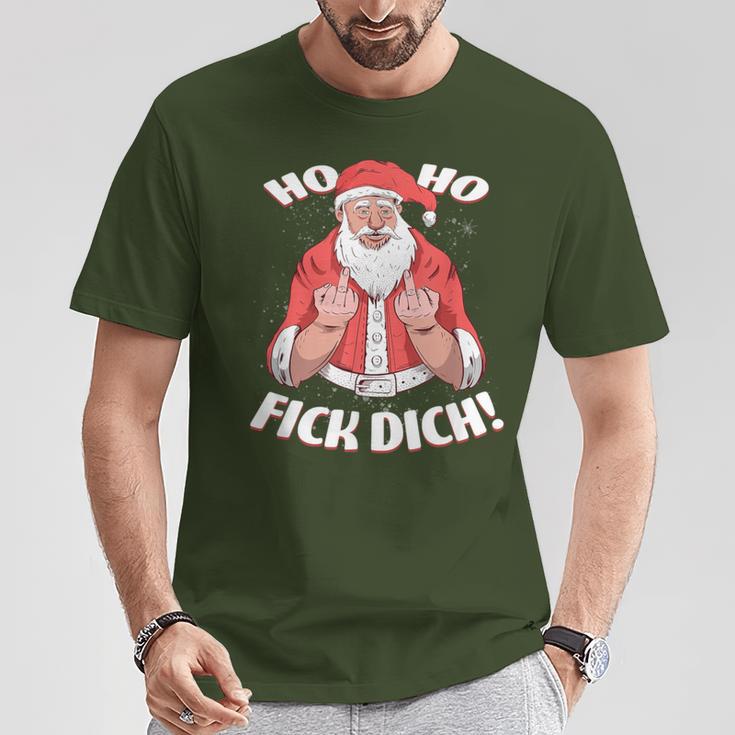 Ho Ho Fick Dich Christmas I Anti Christmas T-Shirt Lustige Geschenke