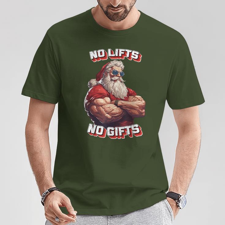 No Lifts No Buff Santa T-Shirt Lustige Geschenke