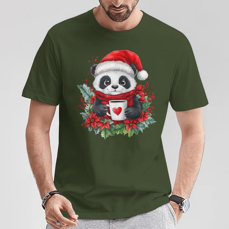 Panda Christmas Children Christmas Panda T-Shirt Lustige Geschenke