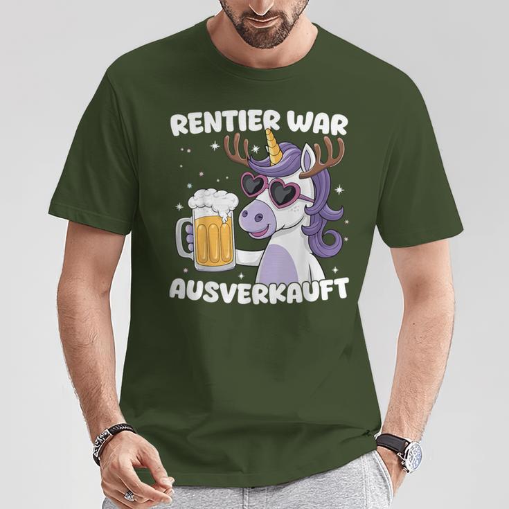 Reindeer War Ausverkauft Christmas Unicorn T-Shirt Lustige Geschenke