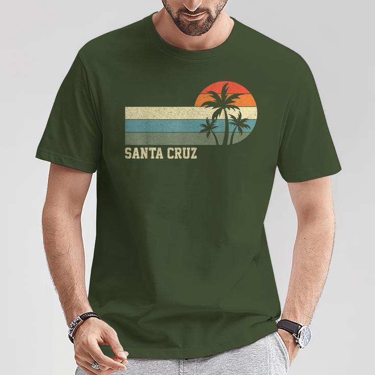 Santa Cruz Ca California Retro Surfing T-Shirt Lustige Geschenke