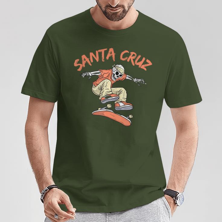 Vintage Santa Cruz California Skeleton Skateboarder T-Shirt Lustige Geschenke