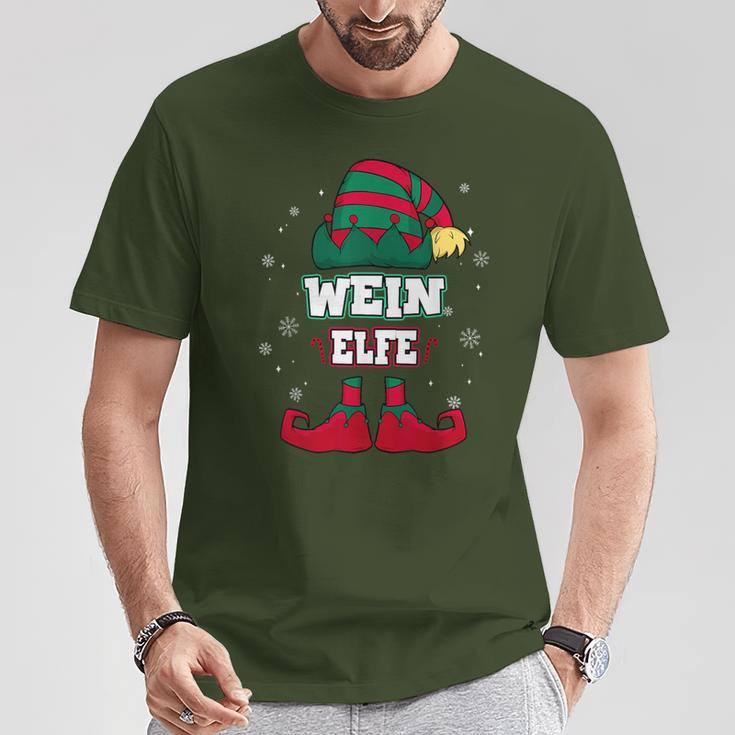 Wine Elf Partner Look Christmas T-Shirt Lustige Geschenke