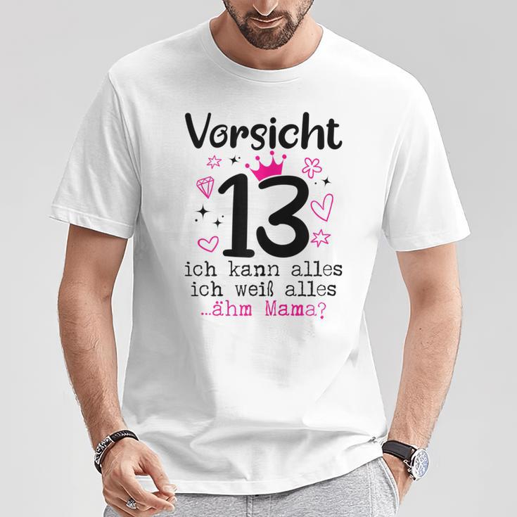 13Th Birthday Girl -Orsicht 13 Years Nager T-Shirt Lustige Geschenke