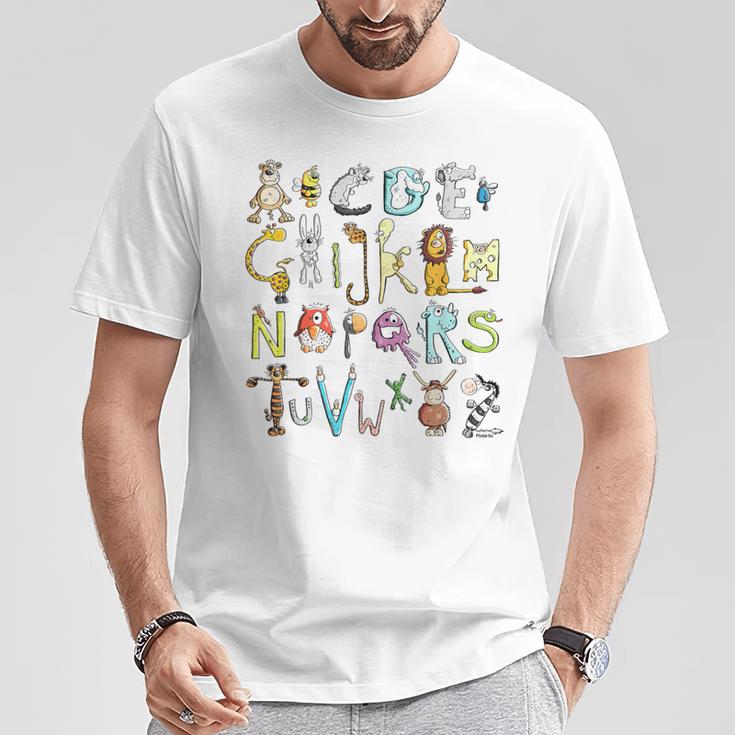 Alphabet AnimalsFor School School School And Teacher T-Shirt Lustige Geschenke