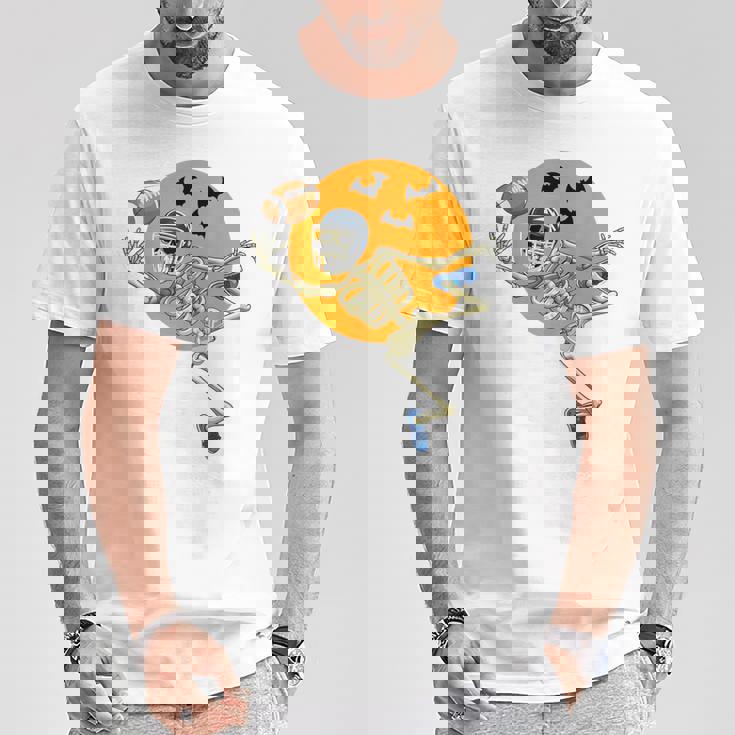 American Football Skeleton Halloween Boys Football Fan T-Shirt Unique Gifts