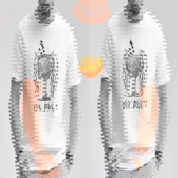 Aperol Sagrado En AerosolEntilador Aperollin Fun Aperoli Ii Camiseta unisex Regalos divertidos