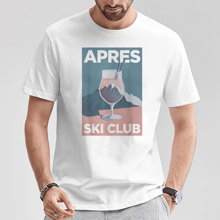 Après Ski Club X Aesthetic Skier Party Ski Outfit T-Shirt Lustige Geschenke