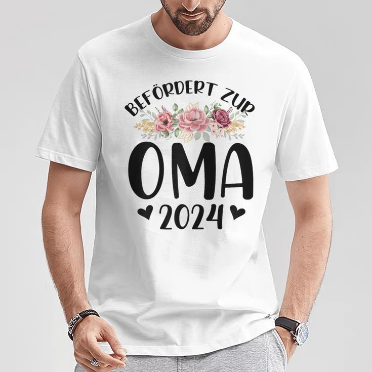 Befördert Zur Oma 2024 Oma 2024 T-Shirt Lustige Geschenke