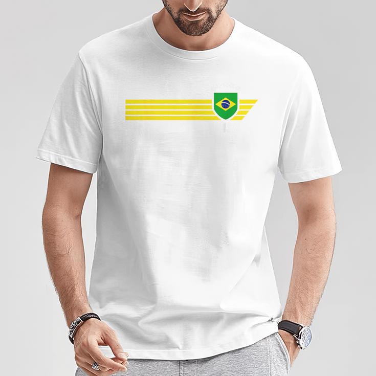 Brazil Seleção Fan Jersey Blue T-Shirt Lustige Geschenke