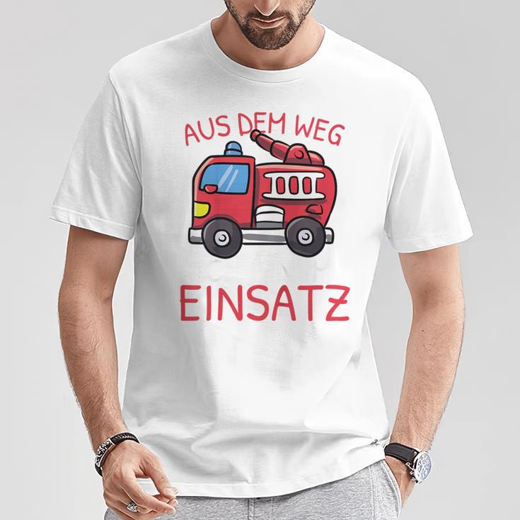 Children's Aus Dem Weg Bin Im Einatz Fire Engine Boys' T-Shirt Lustige Geschenke