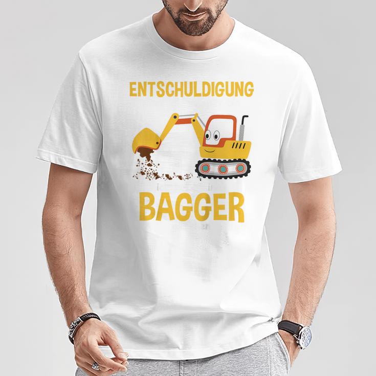 Children's Excuse Das Ich Zu Spät Bin Digger Driver Boy Digger 80 T-Shirt Lustige Geschenke