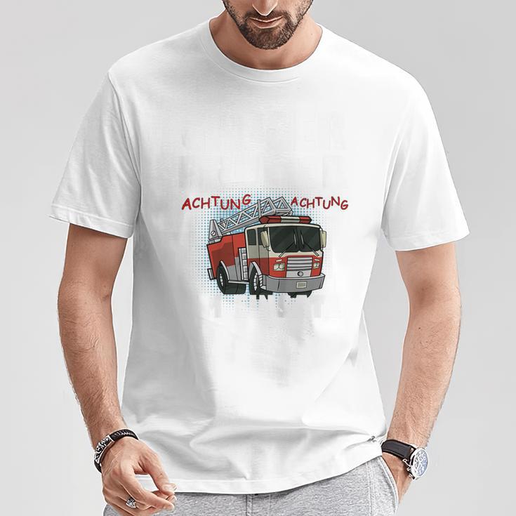 Children's Feuerwehr Auto Werde Grosser Bruder T-Shirt Lustige Geschenke