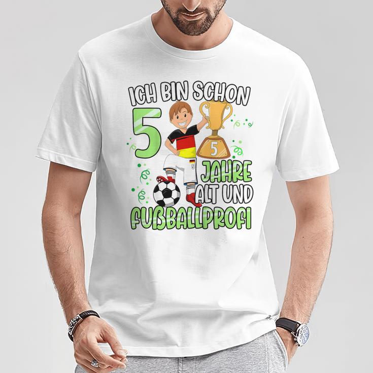 Children's Football Boy 5Th Birthday Ich Bin Schon 5 Jahre 80 T-Shirt Lustige Geschenke