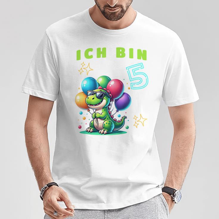 Children's Ich Bin 5 Jahre Alt Dino 5Th Birthday T-Shirt Lustige Geschenke