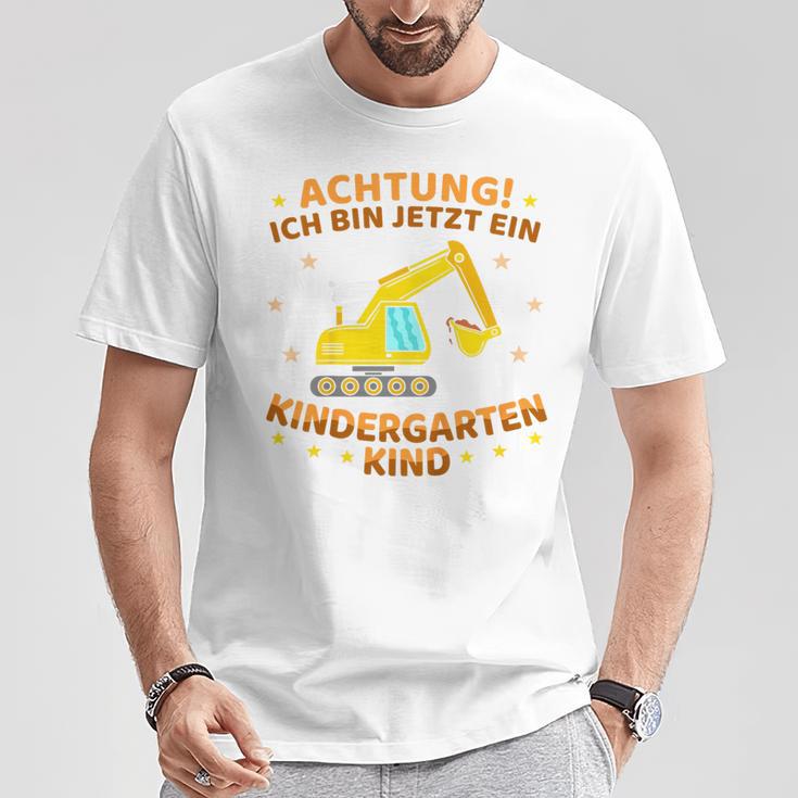 Children's Ich Bin Jetzt Ein Kindergartenkind Excavator Kindergarten Start T-Shirt Lustige Geschenke