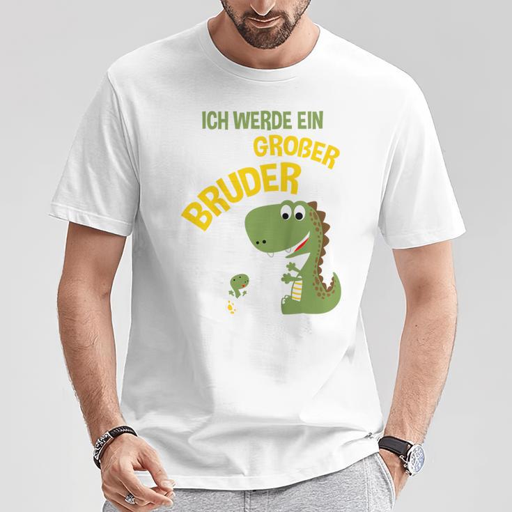 Children's Ich Werde Ein Großer Bruder Dinosaur German T-Shirt Lustige Geschenke