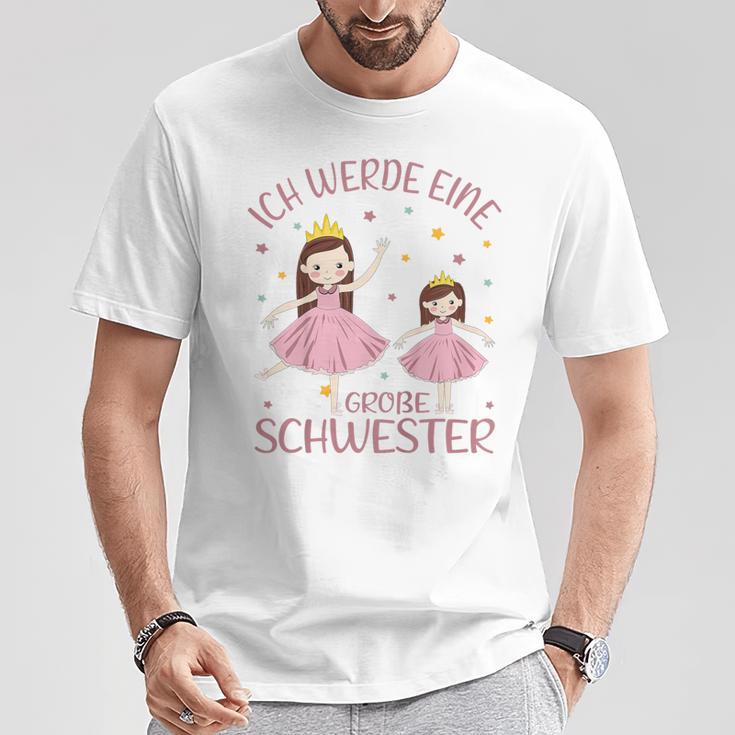 Children's Ich Werde Große Schwester 20242025 Princess Girls' T-Shirt Lustige Geschenke