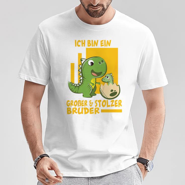 Children's T-Rex Trex Ich Bin Ein Große Und Stolzer Bruder T-Shirt Lustige Geschenke