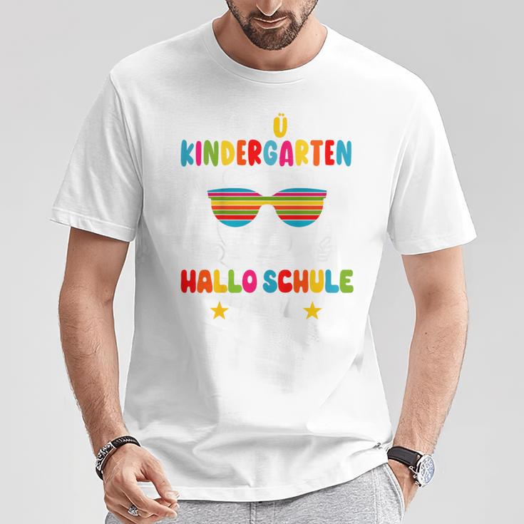 Children's Tschüss Kindergarten Hello School Kita Graduation 2024 Bear T-Shirt Lustige Geschenke