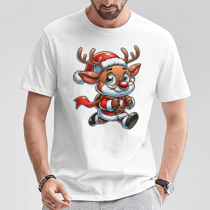 Children's Weihnachts Rentier Süß Santa Claus T-Shirt Lustige Geschenke