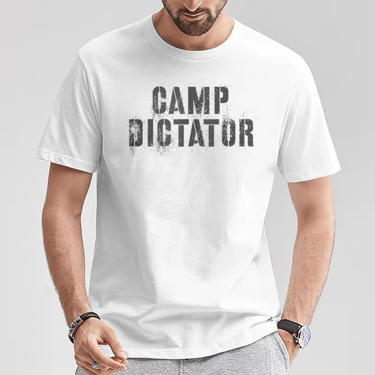 Crazy Camp Dictator Campground Director Summer Campsite Boss T-Shirt Unique Gifts