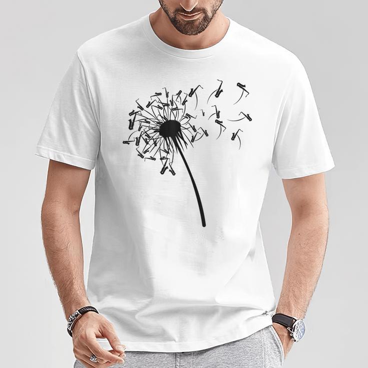 Dandelion Saxophone For Saxophonist Saxophone T-Shirt Lustige Geschenke