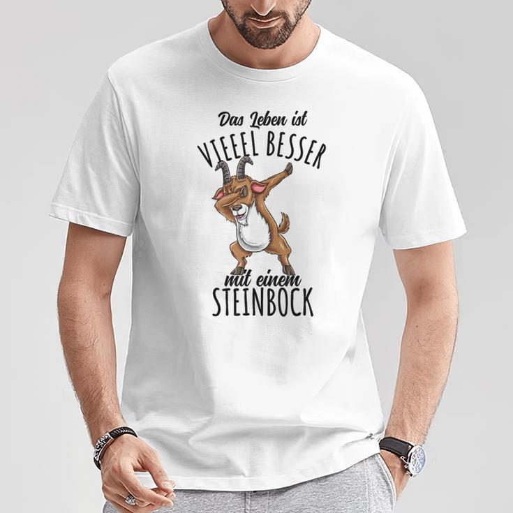 Das Leben Ist Besser Mit Einem Steinbock T-Shirt Lustige Geschenke