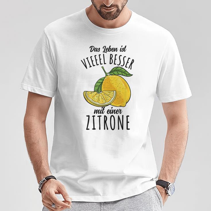 Das Leben Ist Besser Mit Einer Zitrone T-Shirt Lustige Geschenke