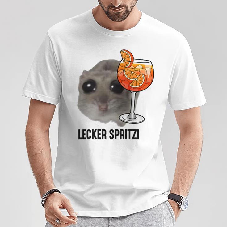 Delicious Spritzi X Sad Hamster Meme Boy Hallöchen Aperölchen T-Shirt Lustige Geschenke