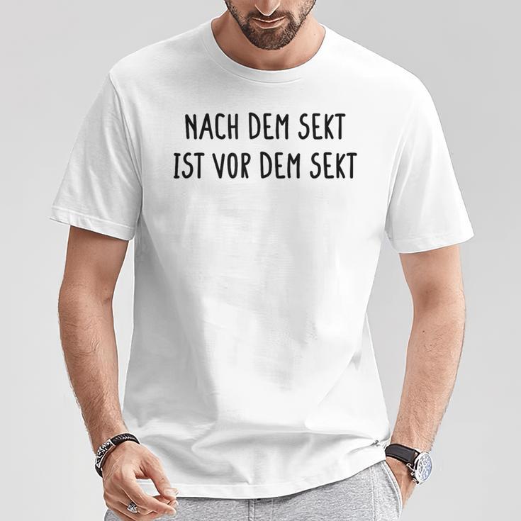 After Dem Sekt Istor Dem Sekt Alcohol T-Shirt Lustige Geschenke