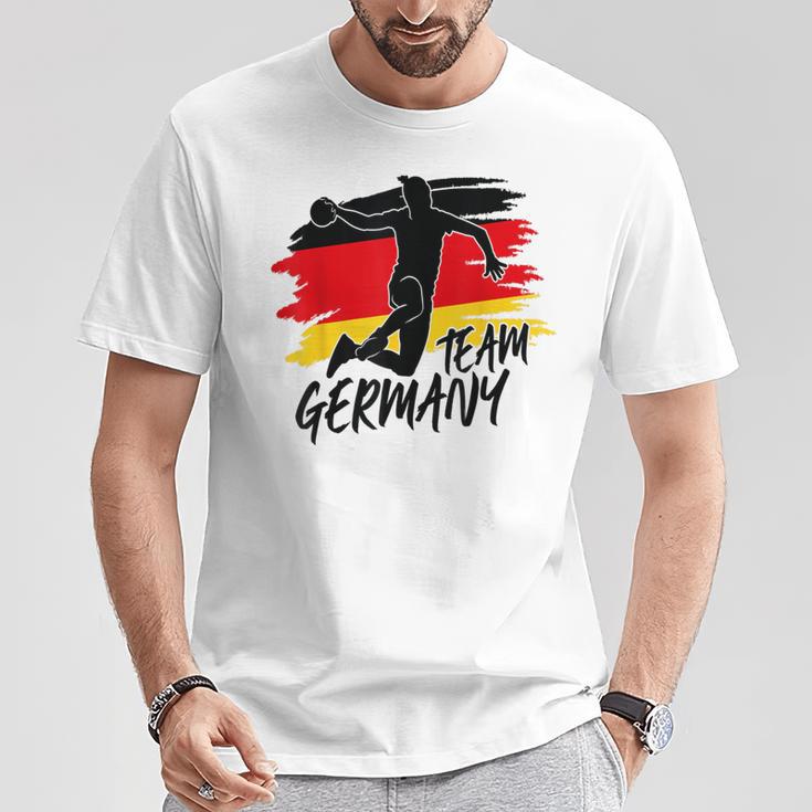 Deutschland Handball Team Flagge Ball T-Shirt Lustige Geschenke