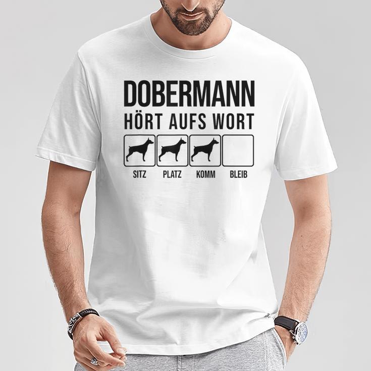 Dobermann Hört Aufs Wort Dobermann T-Shirt Lustige Geschenke