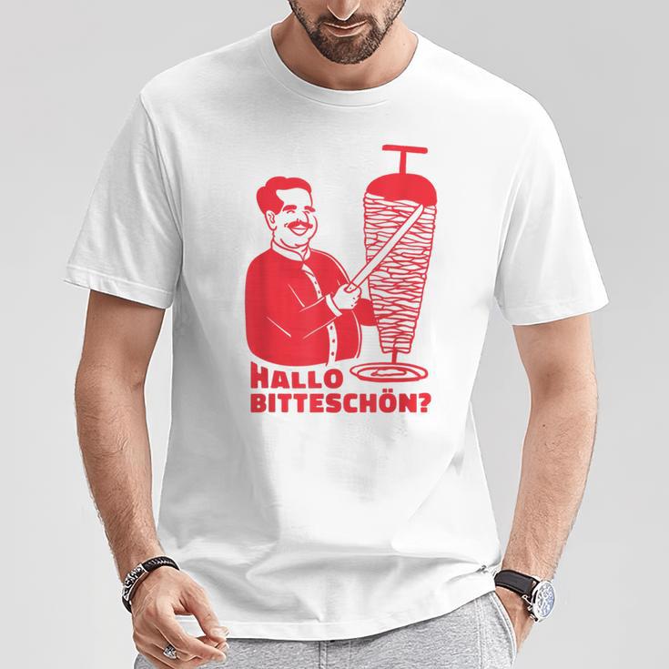 Döner Kebab Dönerladen Hallo Bitteschön T-Shirt Lustige Geschenke