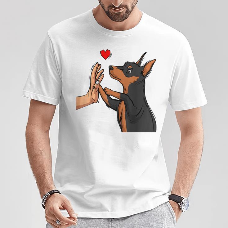 Dwarf Pinscher Liebe Miniature Pinscher Dog Holder T-Shirt Lustige Geschenke