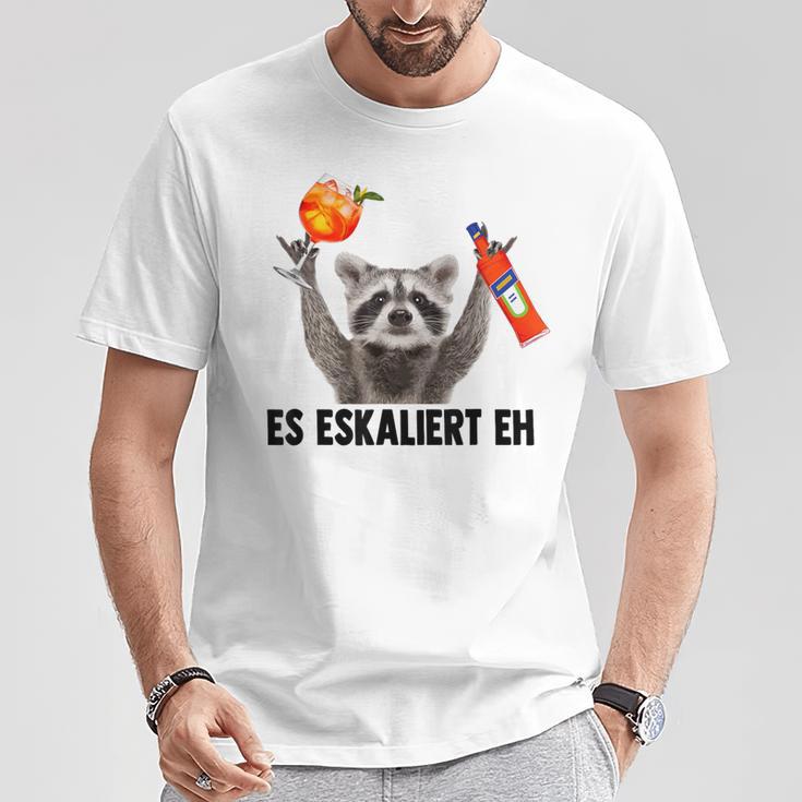 Es Eskaliert Eh X Raccoon Meme Racoon X Pedro Spritz T-Shirt Lustige Geschenke