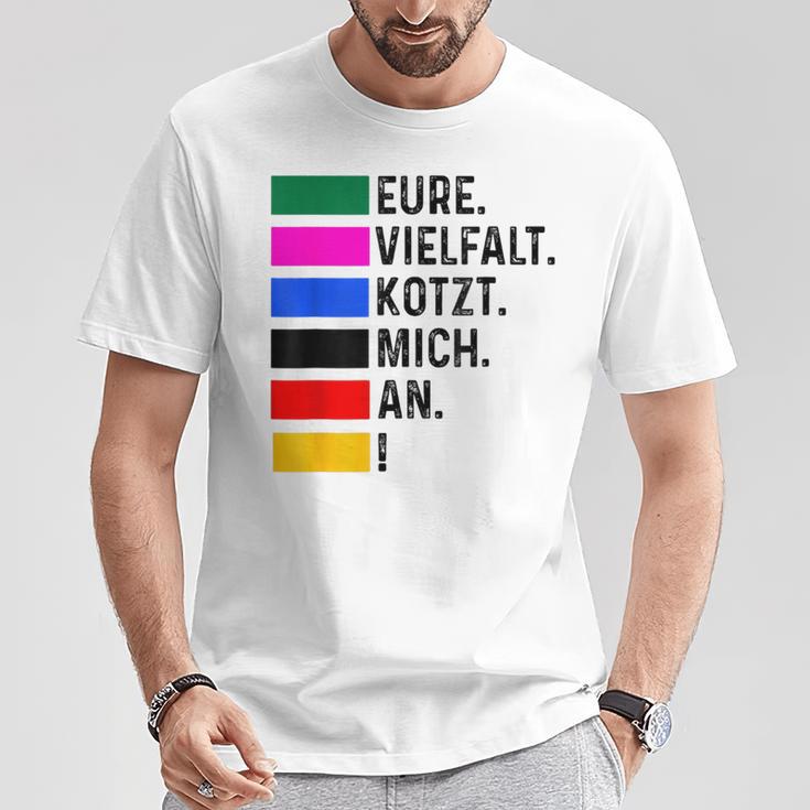 Eureielfalt Kotzt Mich An Gray T-Shirt Lustige Geschenke