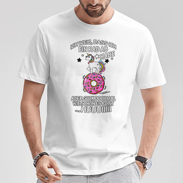 Ich Weiß Das Ich Ein Rad Ab Habe Donut I Know That T-Shirt Lustige Geschenke