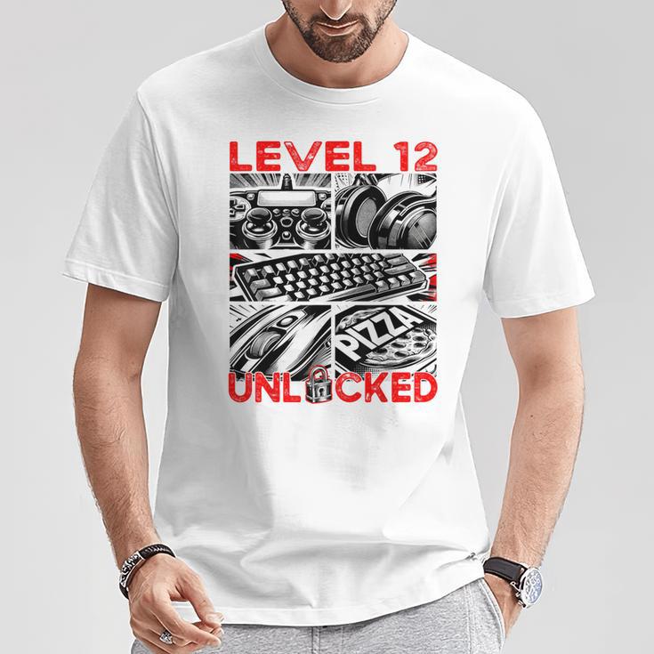 Geburtstag Level 12 Freigeschaltet Gaming & Zocker T-Shirt Lustige Geschenke