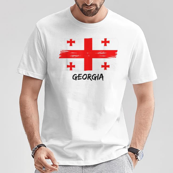 Georgian Flag Georgia Team Fan Jersey T-Shirt Lustige Geschenke